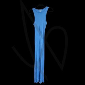 Persaya Sky Blue Ribbed Tank Maxi Dress NWOT- L